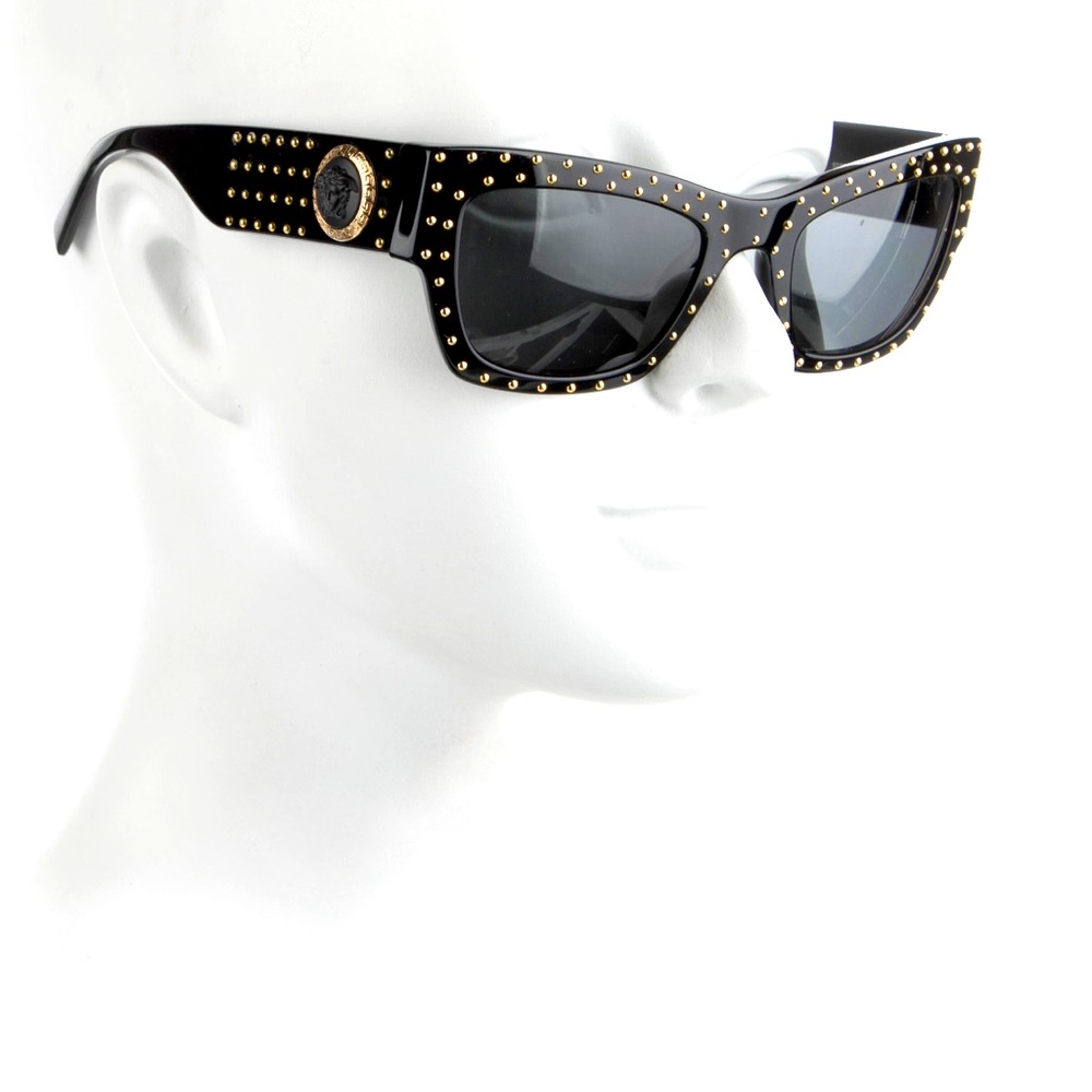 Men’s/Unisex VERSACE Oversize Tinted Sunglasses in Black Acetate